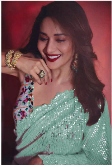 Party in Style: Fashionable Latest Party Wear Designer Sarees with Multi Wear Blouse