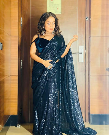 Trendsetting Designs: New Latest Designer Party Wear Sarees with Blouse