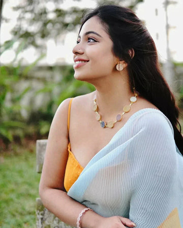 Floral Elegance: Latest Simple Party Wear Sarees with Blouse