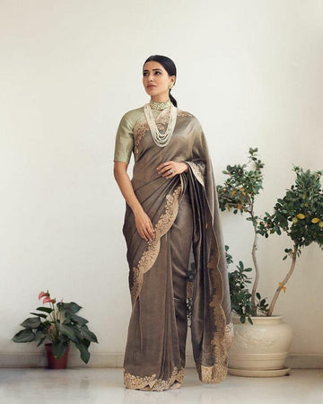 Elegance Redefined: Roars Printed Party Wear Sarees with Blouse