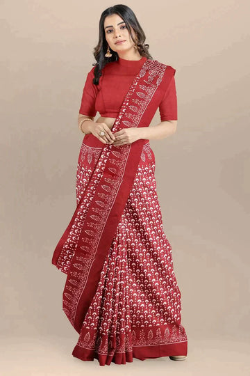 Floral Finesse: New Printed Sarees with Blouse