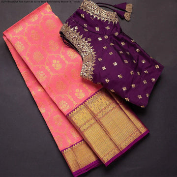 Gorgeous Indian Weddings: New Beautiful Banarasi Soft Sarees With Blouse