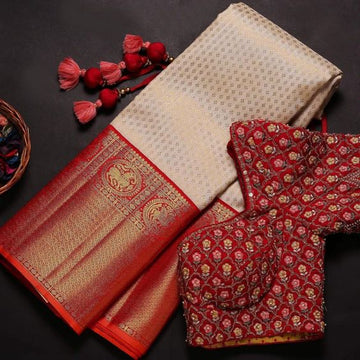 Sensational Festive Attire: New Beautiful Banarasi Soft Sarees With Blouse
