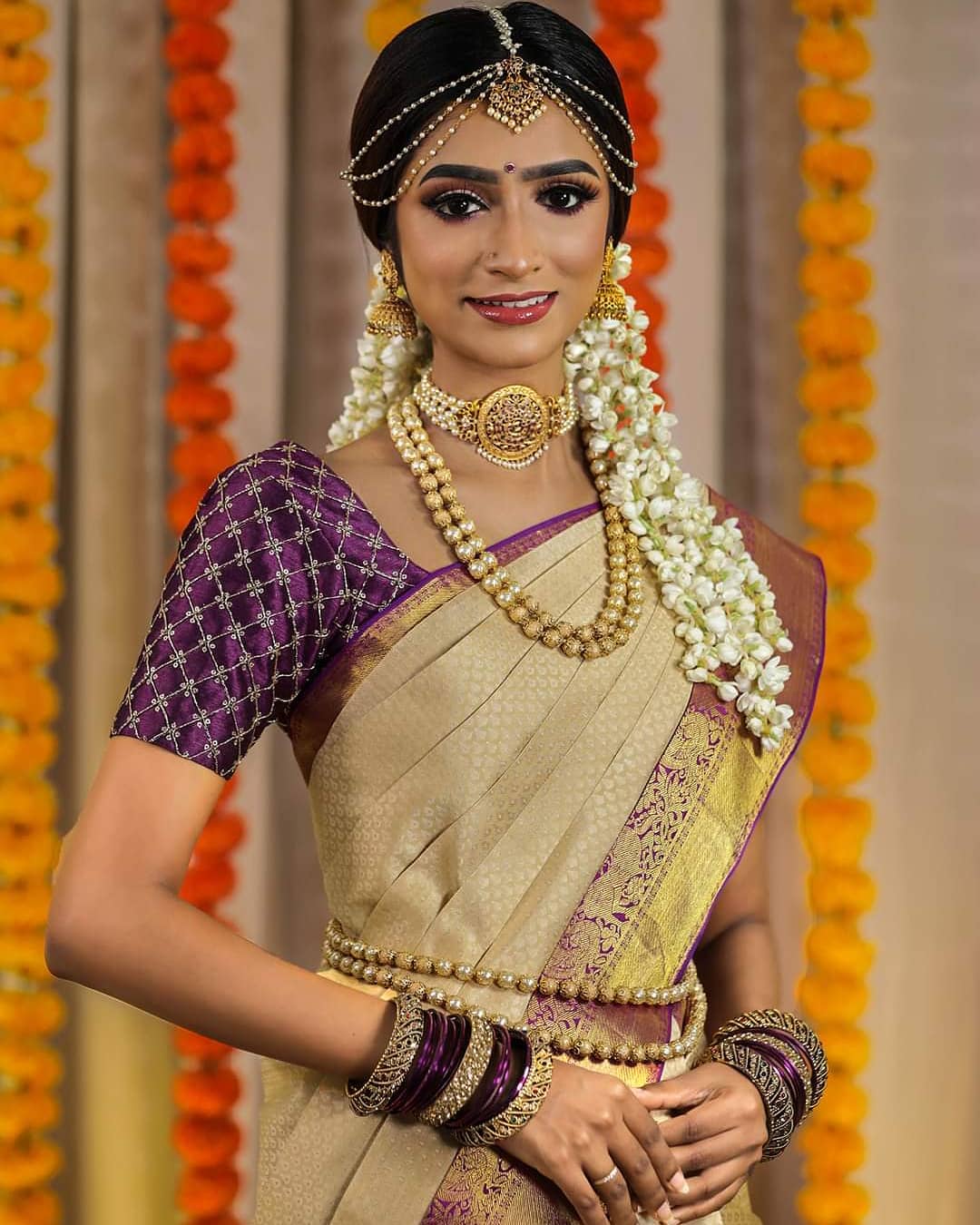 Arresting Beige Soft Silk Saree With Majesty Blouse Piece