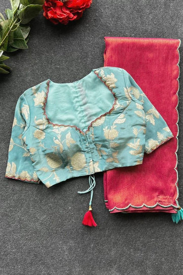 Pinkora Saree With Free Size Blouse