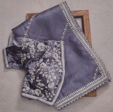 Super Hit Jambhun Saree With Finished Work